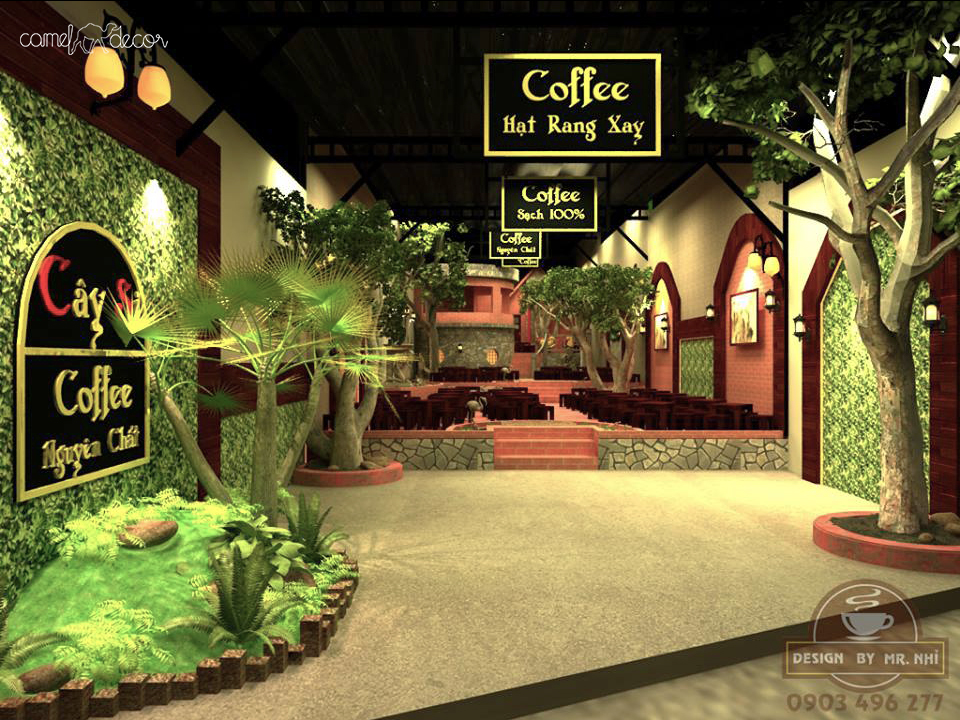 Thiết Kế Quán Cafe Sân Vườn Cây Si 2 - Gò Vấp